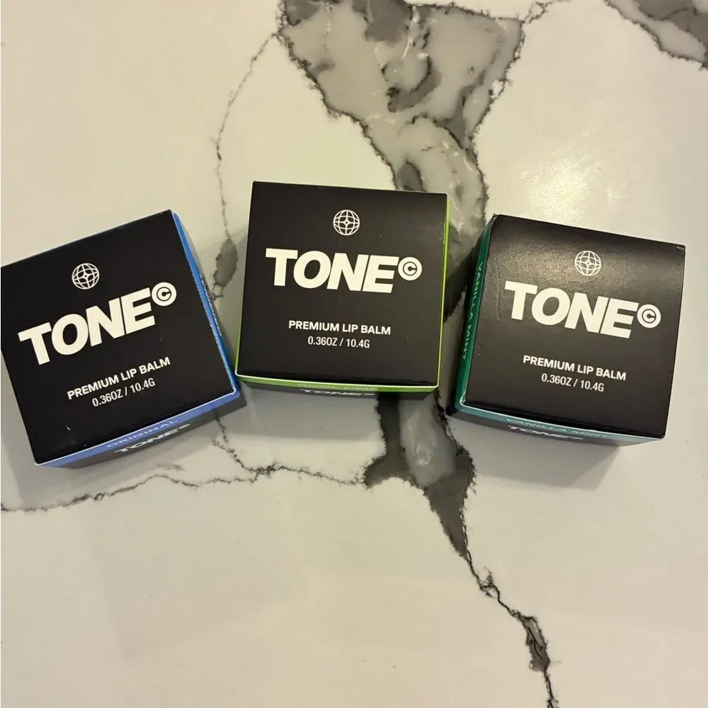 Premium Lip Balm Trio - Blue, Green, Yellow